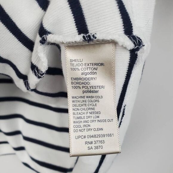 Rafaella Size XXL White/Blue Stripe Blouse Top - Picture 5 of 7